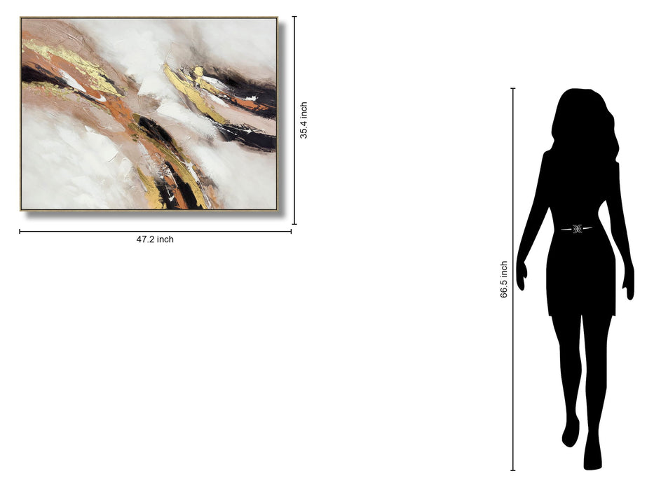 Radiant Bronze Current - 35" x 47" Framed Wall Art