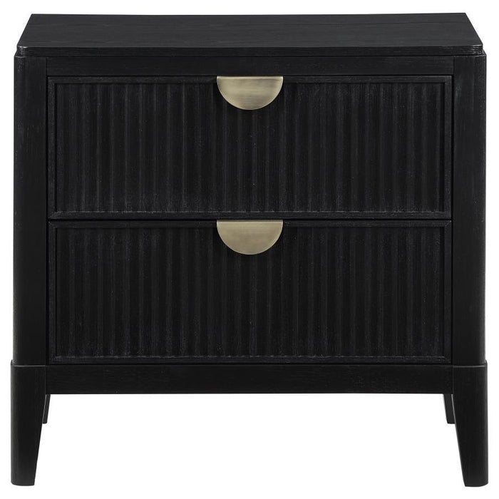 Brookmead - 2-Drawer Nightstand - Black