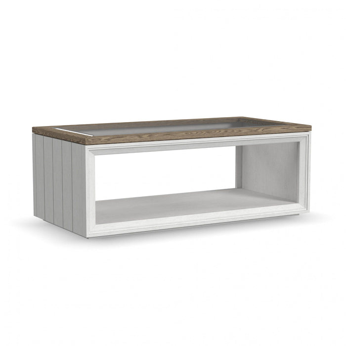 Melody - Rectangular Coffee Table With Casters - White