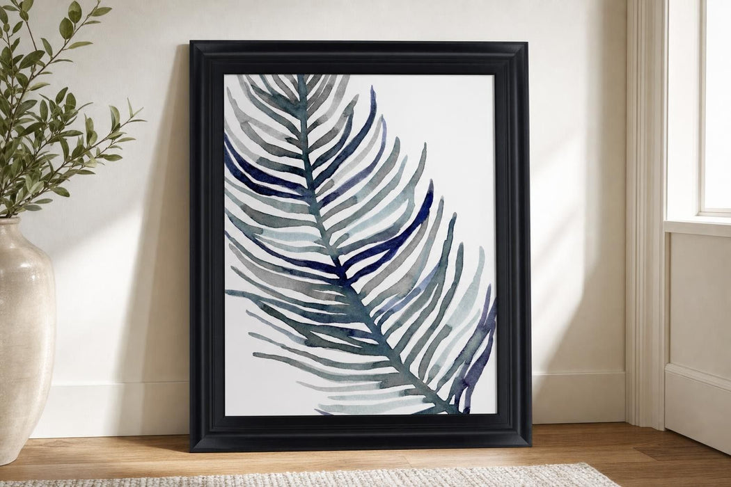 Feathered Palm I By Emma Scarvey - Gray