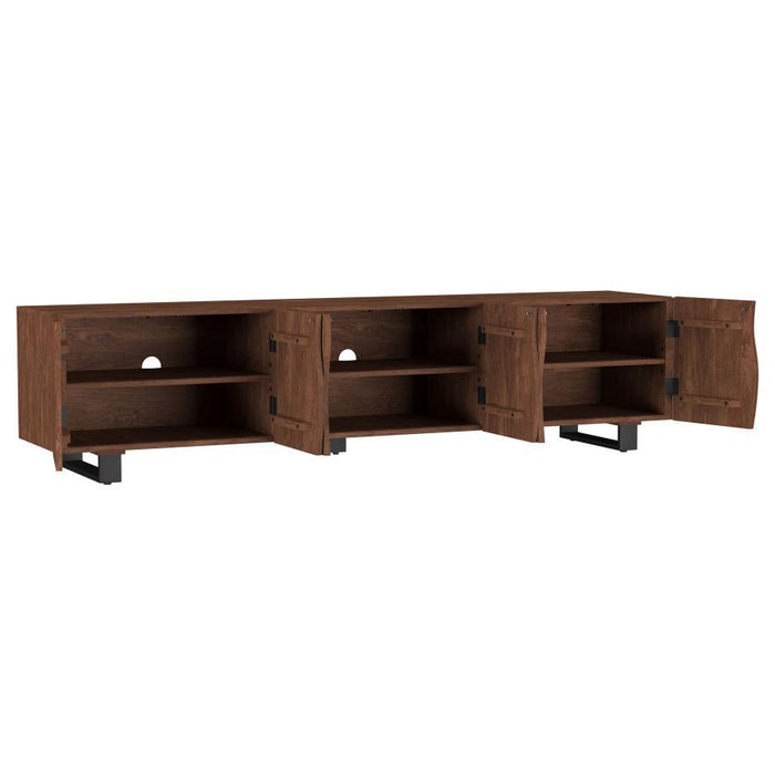 Trask - Wood TV Stand Media Console - Mango Brown