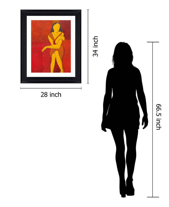 Golden Muse - 28" x 34" Framed Wall Art