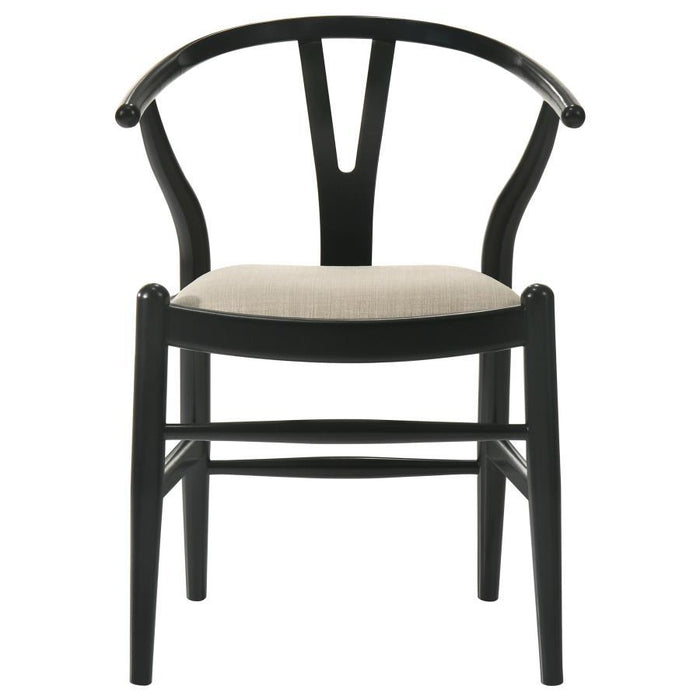 Crestmont - Wood Wishbone Dining Side Chair (Set of 2) - Black