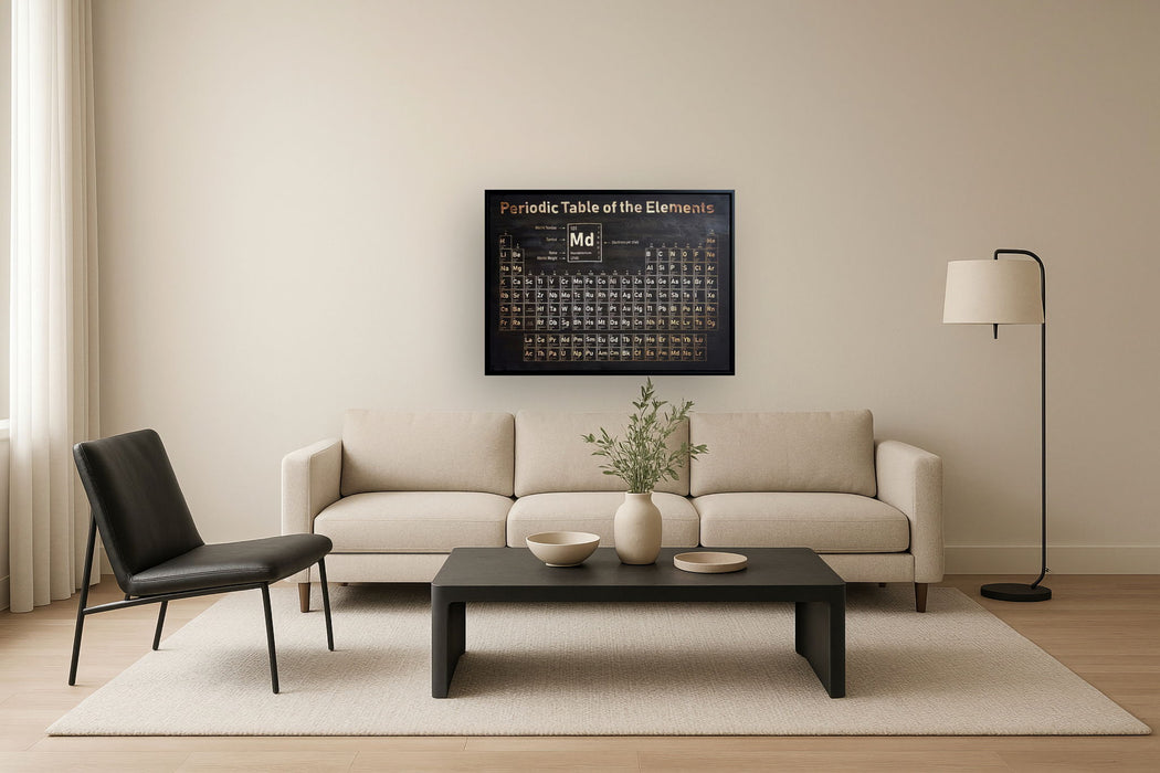 Hand Painted Textured Canvas in Frame 48x36 - Black