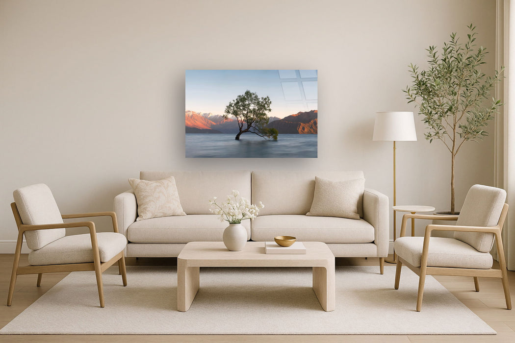 Solitary Dawn Reflection - 40" x 60" Framed Wall Art