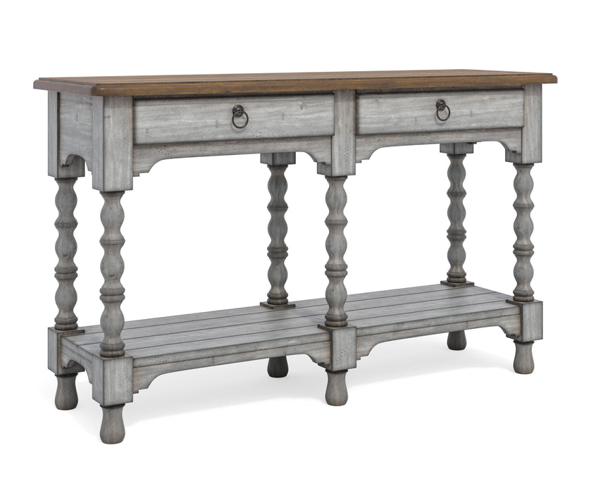 Plymouth - Sofa Table With Drawers - Gray