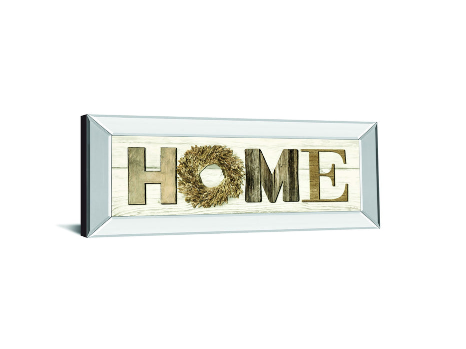 Home By Lori Deiter - Mirror Framed Print Wall Art - Dark Brown