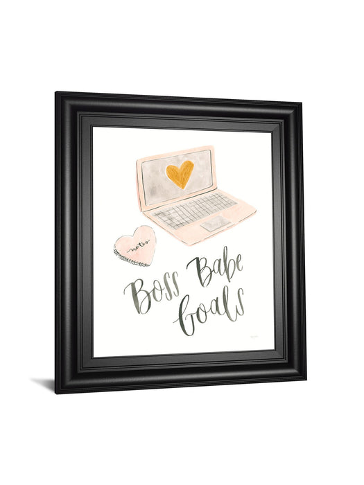 Boss Babe I By Jenaya Jackson - Framed Print Wall Art - White