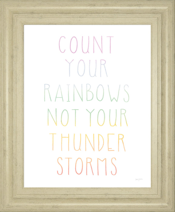 Lets Chase Rainbows VII By Jenaya Jackson - Framed Print Wall Art - White