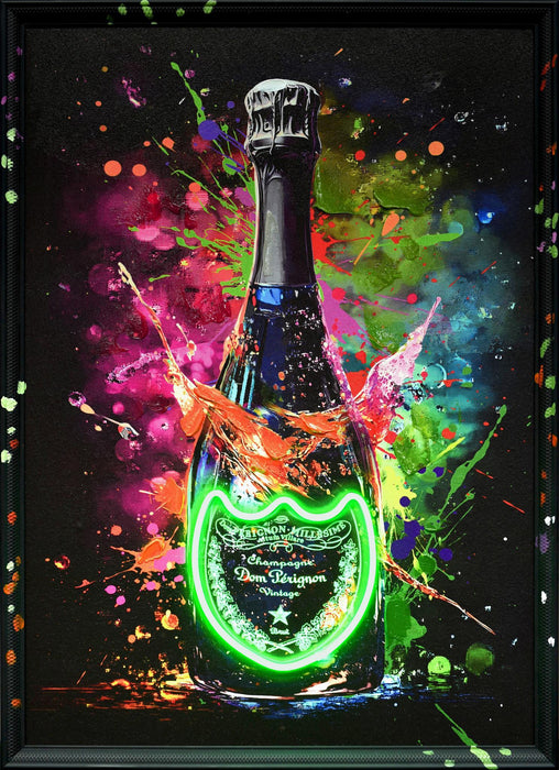Neon Fizz Splash - 21" x 29" Framed Wall Art