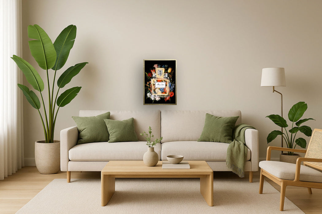 Luminous Blossom Bottle - 21" x 29" Framed Wall Art