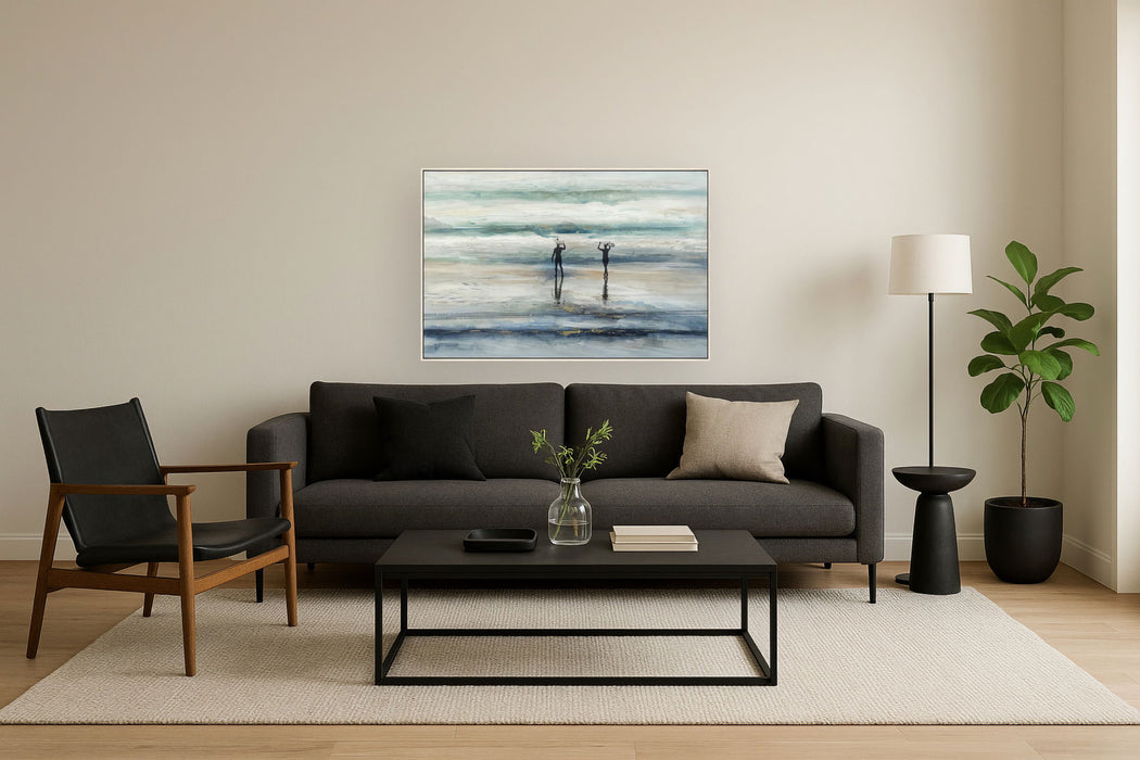 Surfer Stroll - 32" x 48" Framed Wall Art