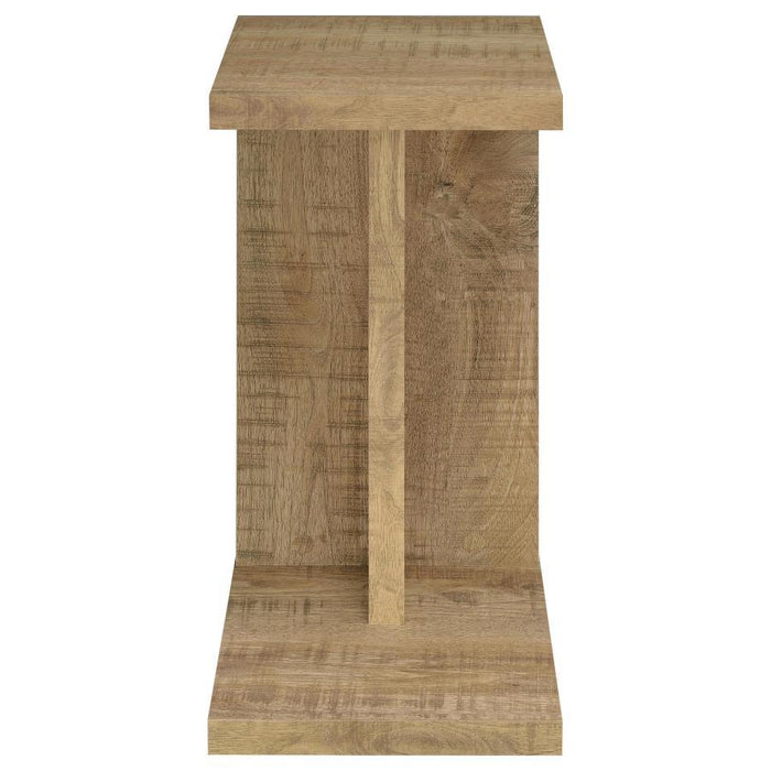 Clower - Engineered Wood C-Shaped Sofa Side Table