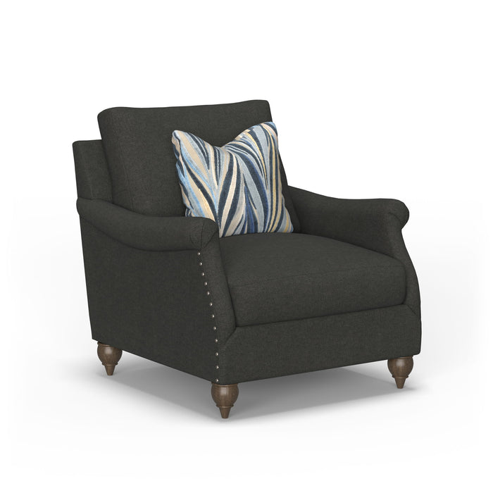 Veda - Fabric Chair With Nailhead Trim