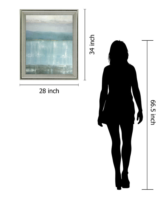 Misty Blue Reflections - 28" x 34" Framed Wall Art