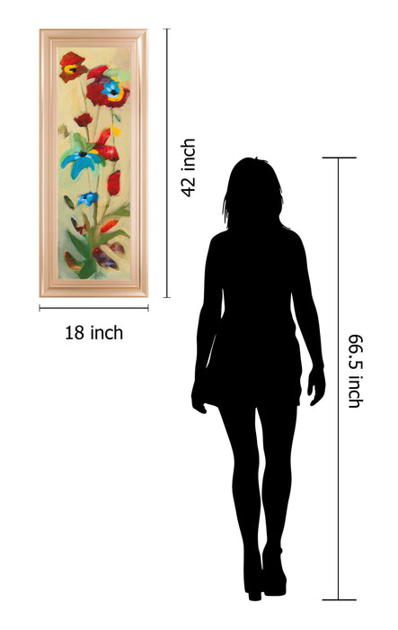 Wildflower Il By Jennifer Zybala - Framed Print Wall Art - Red