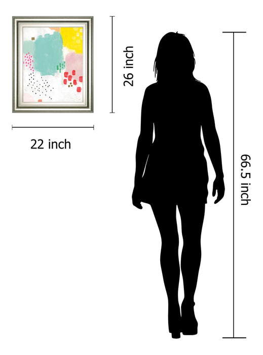 Dots And Colours-Mattie By Joelle Wehkamp - Framed Print Wall Art - Green