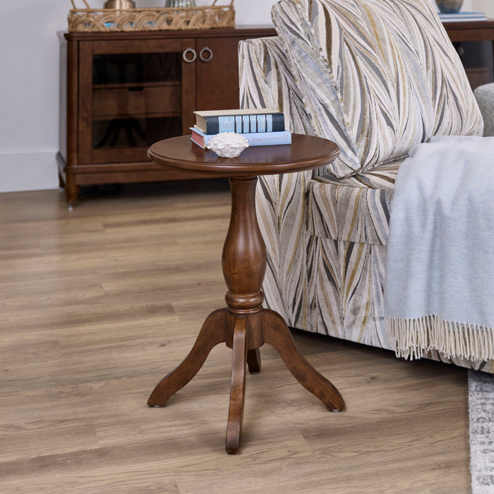 Bellevue - Chairside Table - Whiskey Brown