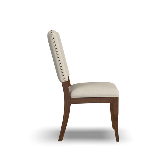 Bellevue - Upholstered Dining Chairs (Set of 2) - Light Gray / Whiskey Brown