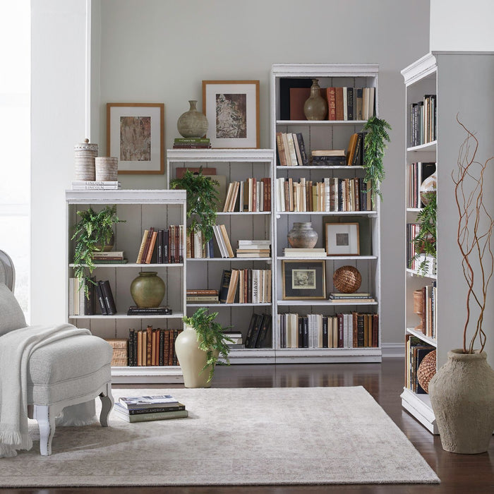 Magnolia Manor - 4 Piece Stepped Bookcase Set - White