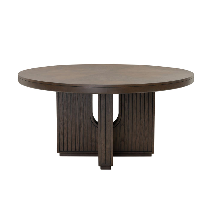 Athens - Round Dining Table - Chocolate Brown