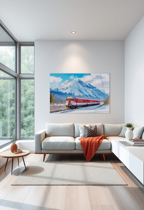 Winter Rail Passage Tempered Glass With Foil - Blue / Red