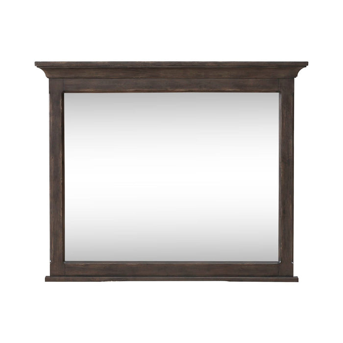 Paradise Valley - Landscape Mirror - Saddle Brown