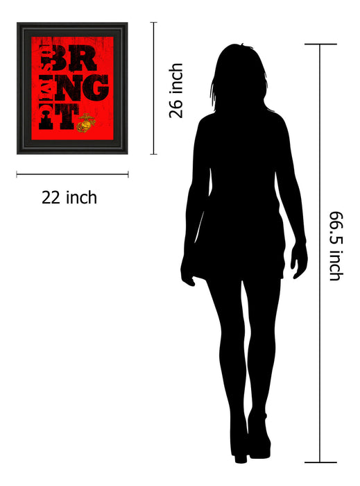 Bring It - Framed Print Wall Art - Red