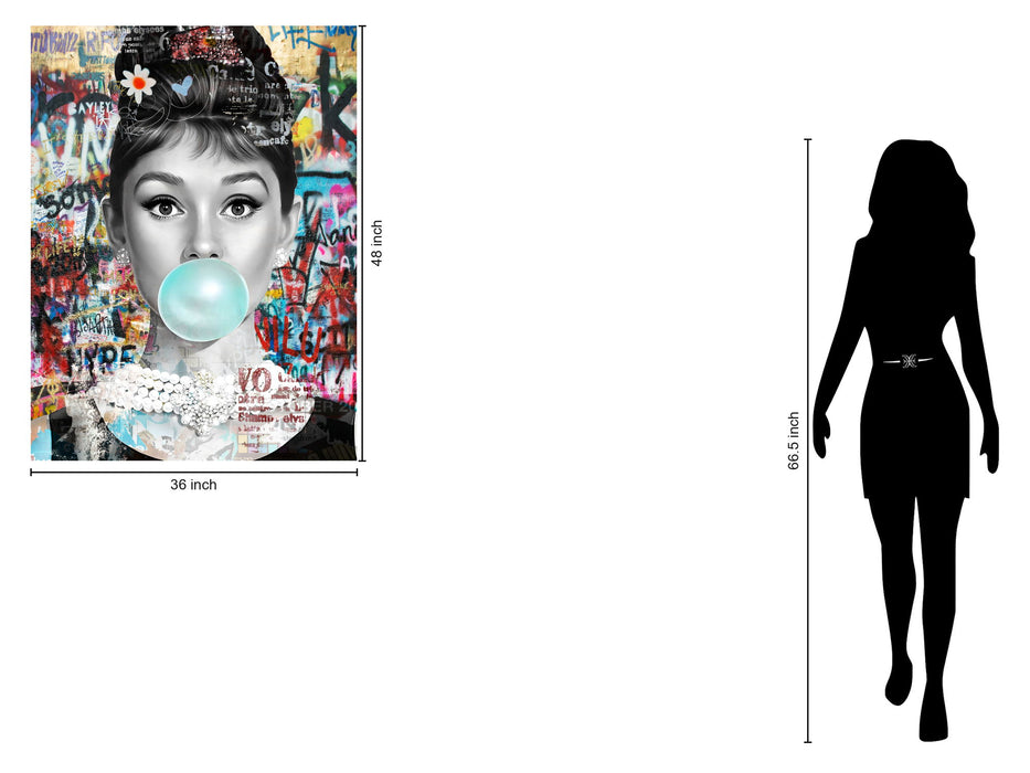 Graffiti Muse Burst - 36" x 48" Framed Wall Art