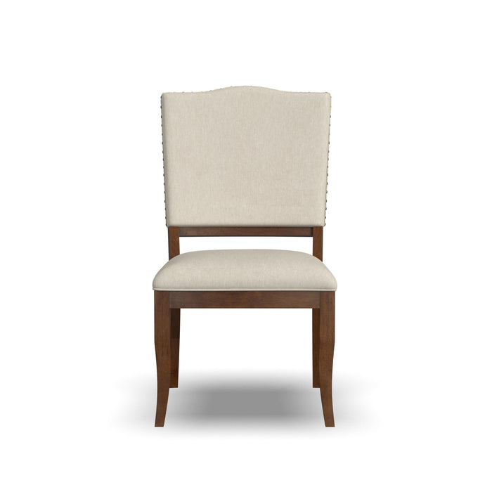 Bellevue - Upholstered Dining Chairs (Set of 2) - Light Gray / Whiskey Brown