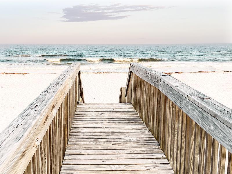 Evening Calm By Nan (Framed Small) - Light Blue