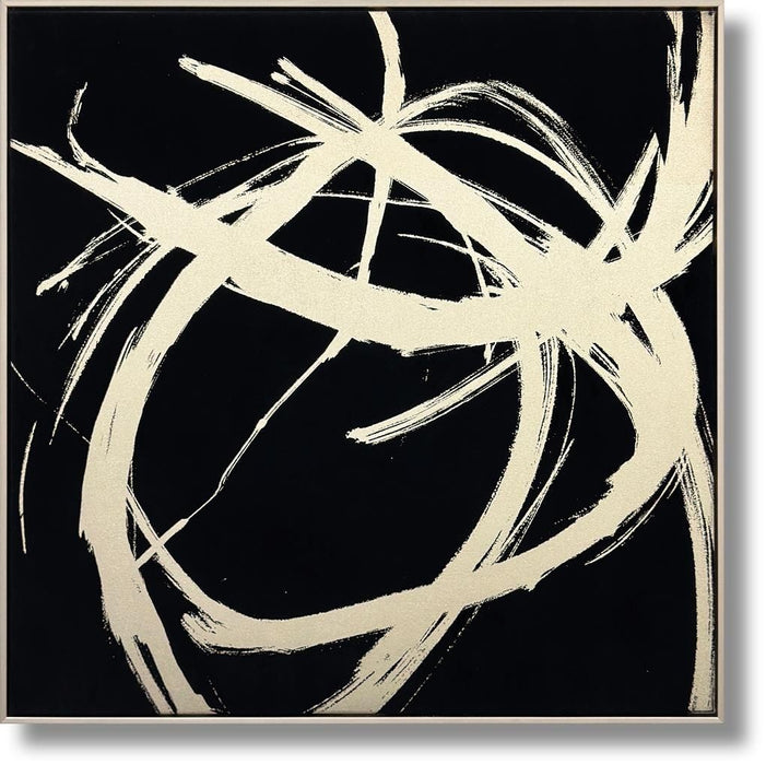 Ivory Swirl Touch - 32" x 32" Framed Wall Art