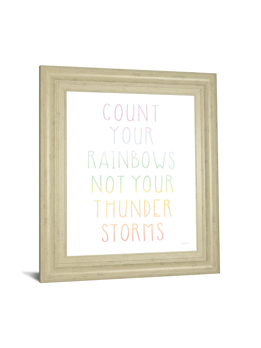 Lets Chase Rainbows VII By Jenaya Jackson - Framed Print Wall Art - White