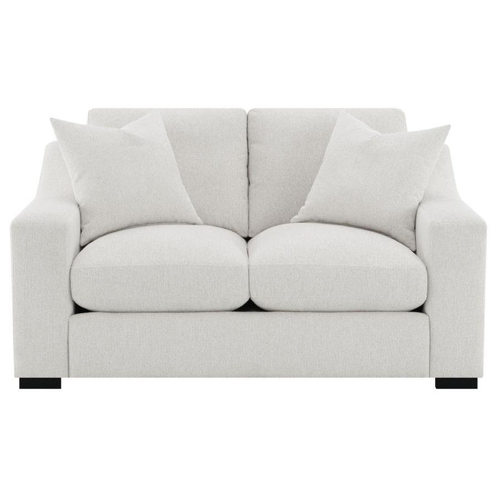 Ashlyn - Fabric Upholstered Track Arm Loveseat - Sand
