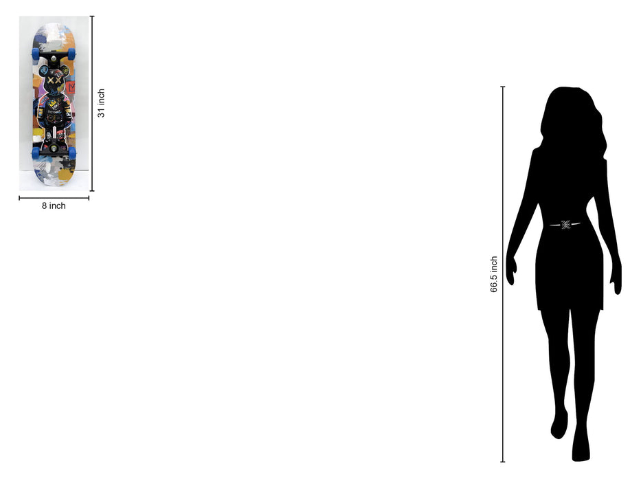 Skateboard - Graffiti Bear Blue - Blue