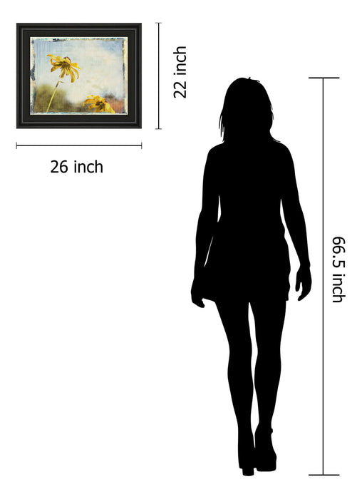 Blackeyed Susan Il By Meghan Mcsweeney - Framed Print Wall Art - Yellow