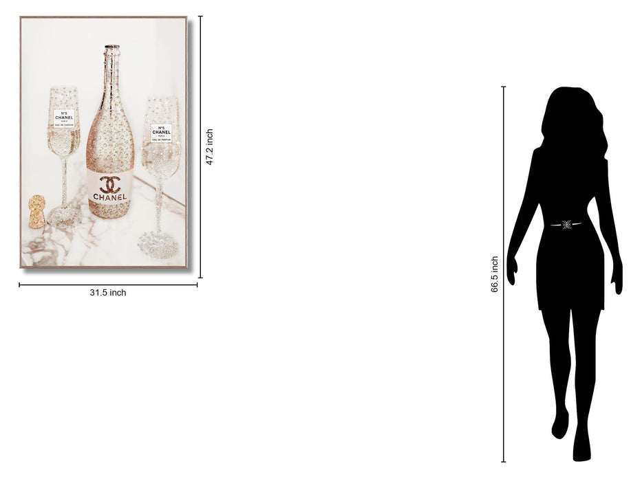 Glitter Toast Celebration - 32" x 47" Framed Wall Art