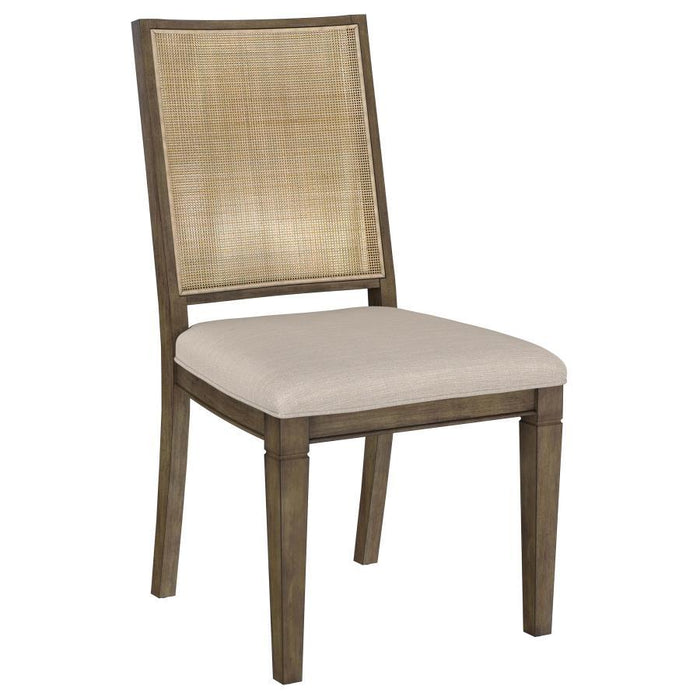 Matisse - Woven Rattan Back Dining Side Chair Brown (Set of 2) - Dark Brown