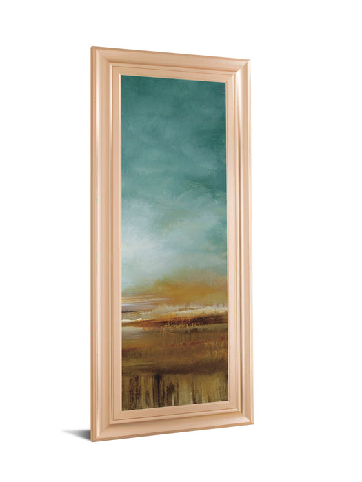 New Horizons III By Tesla - Framed Print Wall Art - Blue