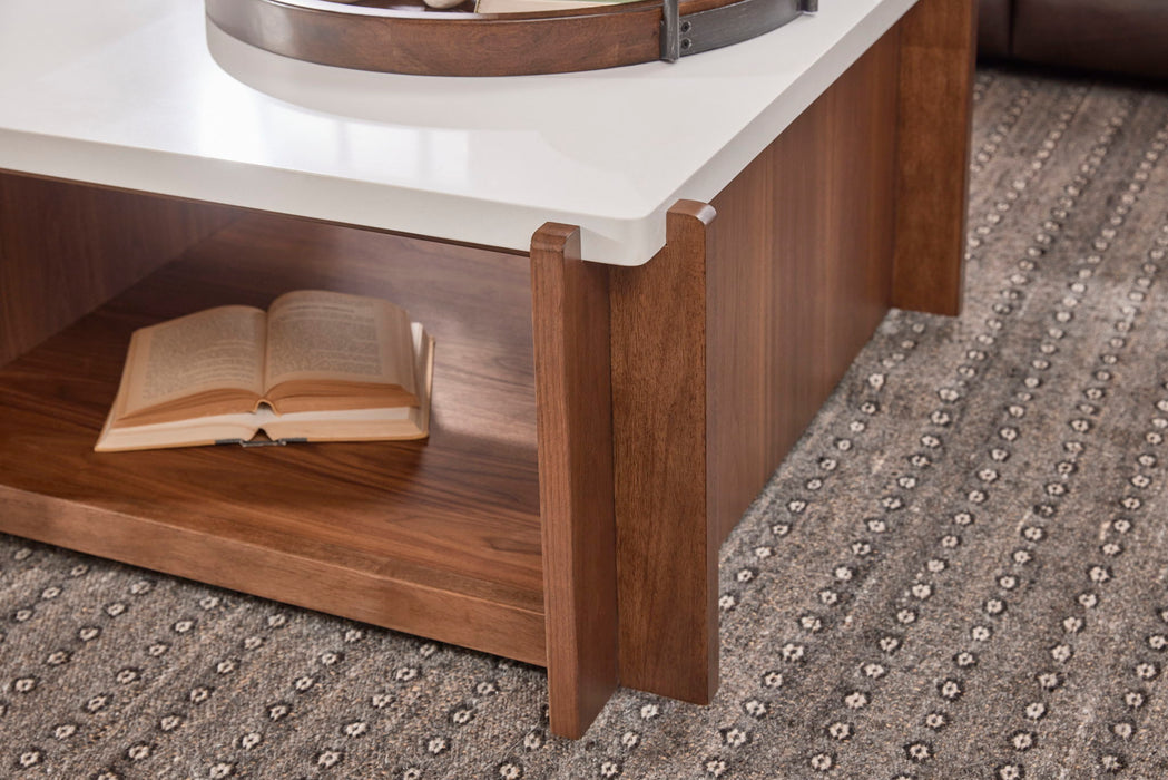 Lincoln - Square Coffee Table With Casters - Light Brown