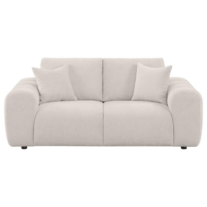 Burnett - Chenille Upholstered Wide Arm Loveseat