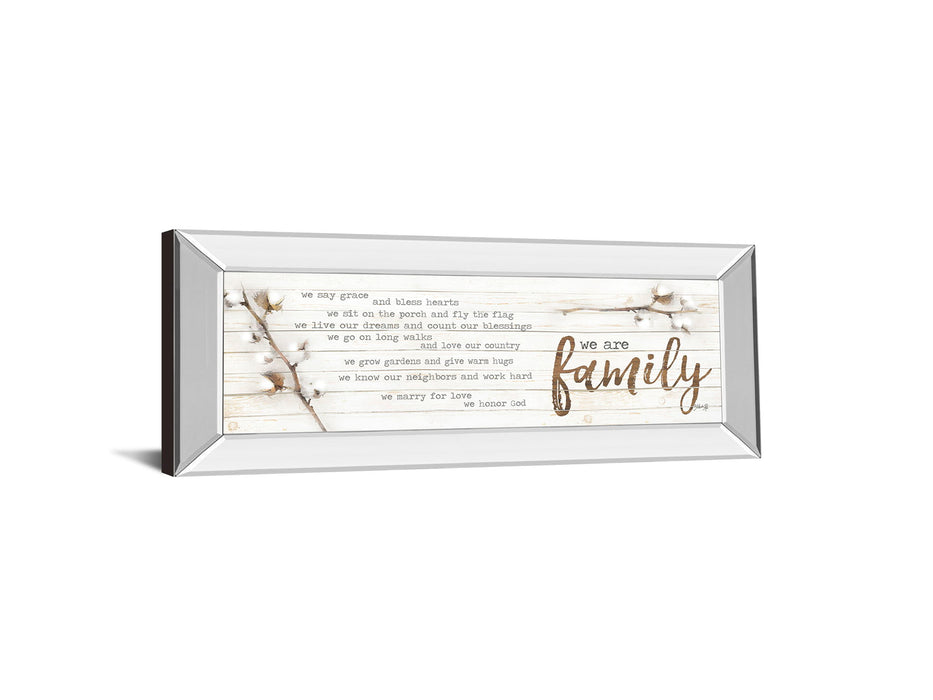 We Are Family By Marla Rae - Mirror Framed Print Wall Art - Beige