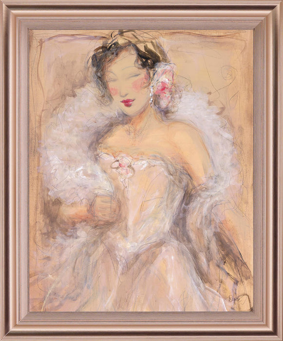 Rosy Evening Muse - 28" x 34" Framed Wall Art