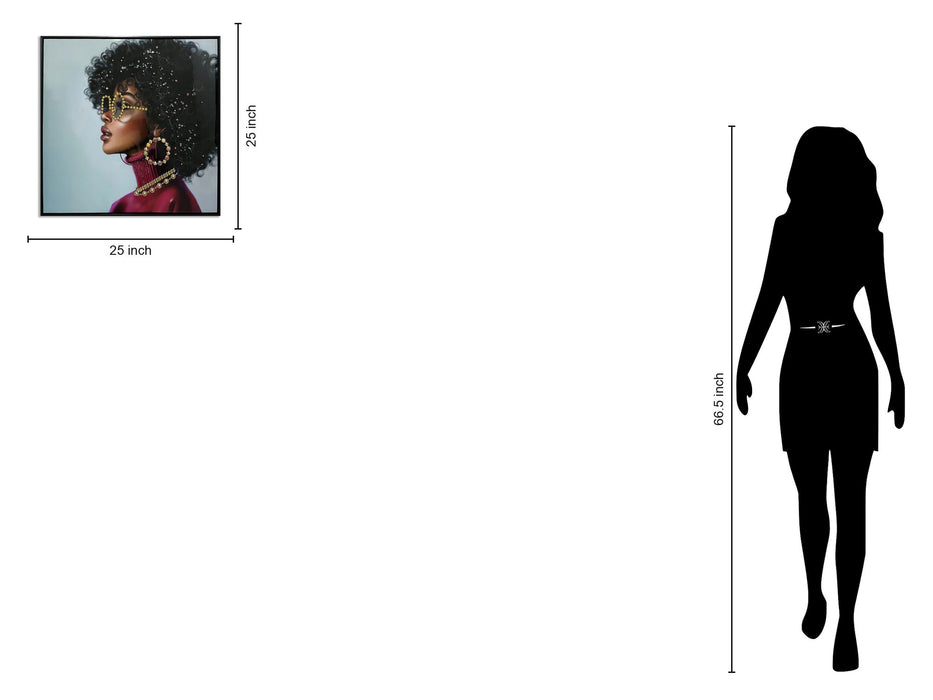 Glamour Muse - 25" x 25" Framed Wall Art