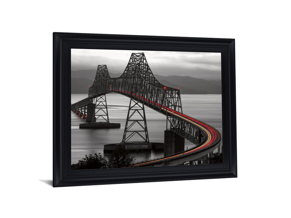 Steel Glow Curve - 28" x 34" Framed Wall Art