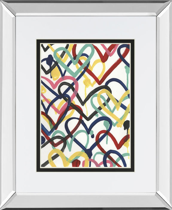 Heart Scribbles II By June Erica Vess - Red