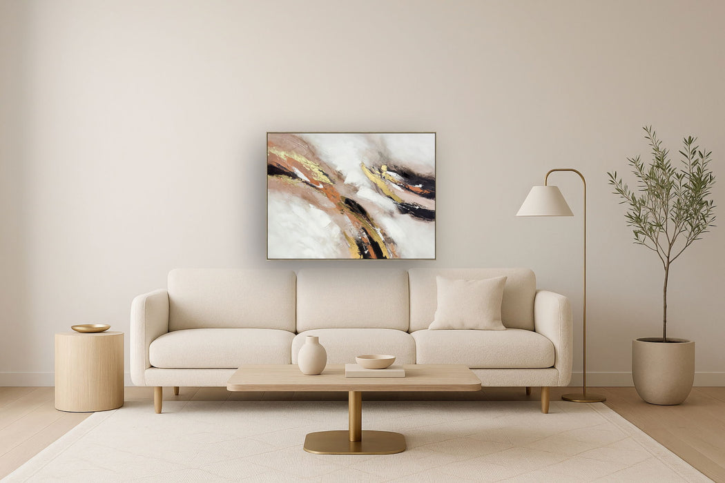 Radiant Bronze Current - 35" x 47" Framed Wall Art