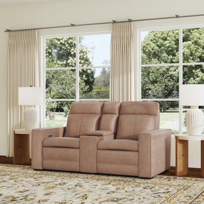 Dutch - Power Reclining Loveseat With Console, Power Headrest & Lumbar