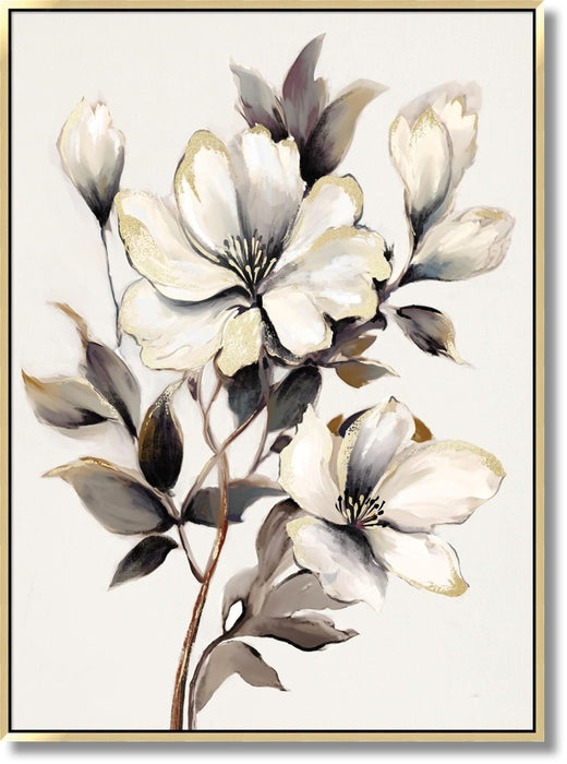 Ivory Bloom Serenade - 35" x 47" Framed Wall Art