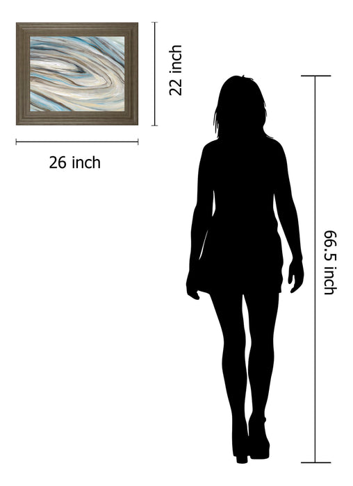 Blue Amethyst By Wani Pasion - Framed Print Wall Art - Blue